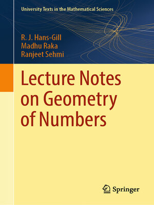 cover image of Lecture Notes on Geometry of Numbers